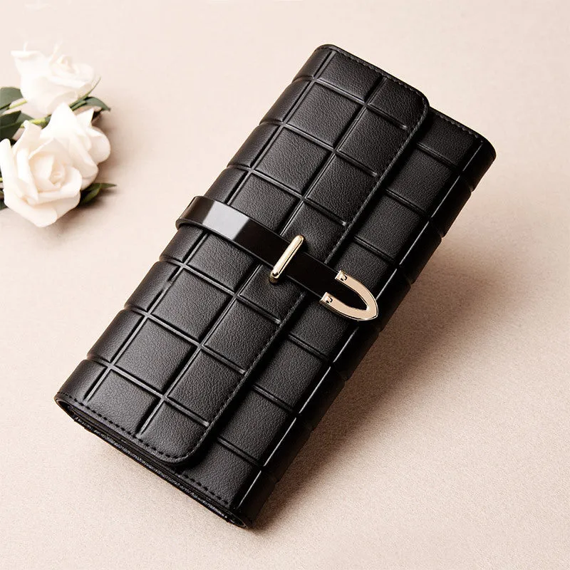 Women's Wallet Long Fashion Wild Small Handbag Large Capacity Leather Wallet