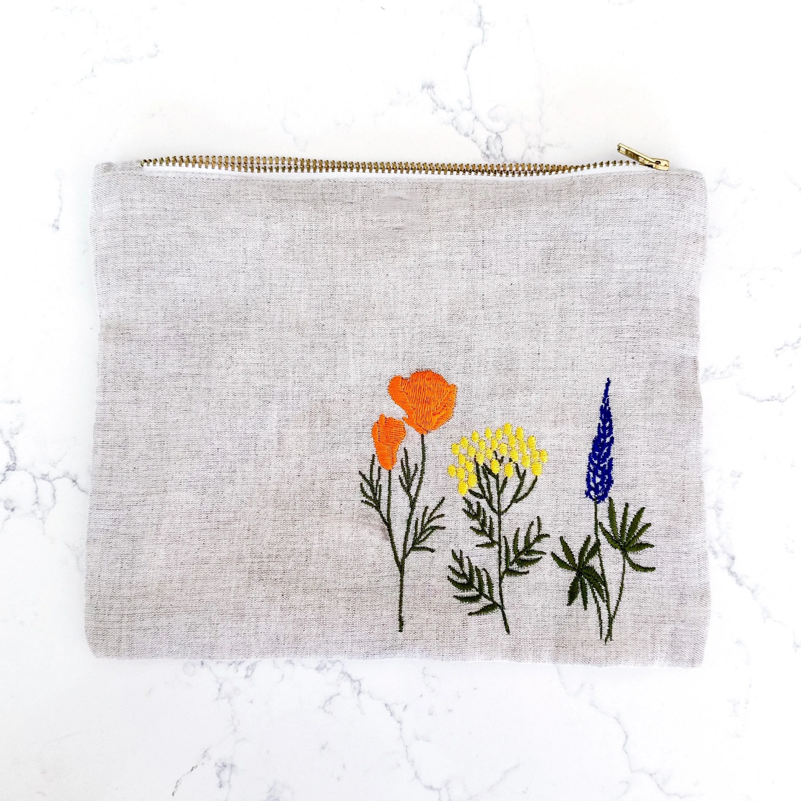 Zipper Pouch - Wine Country Wildflowers