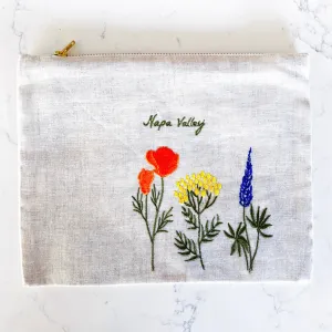 Zipper Pouch - Wine Country Wildflowers