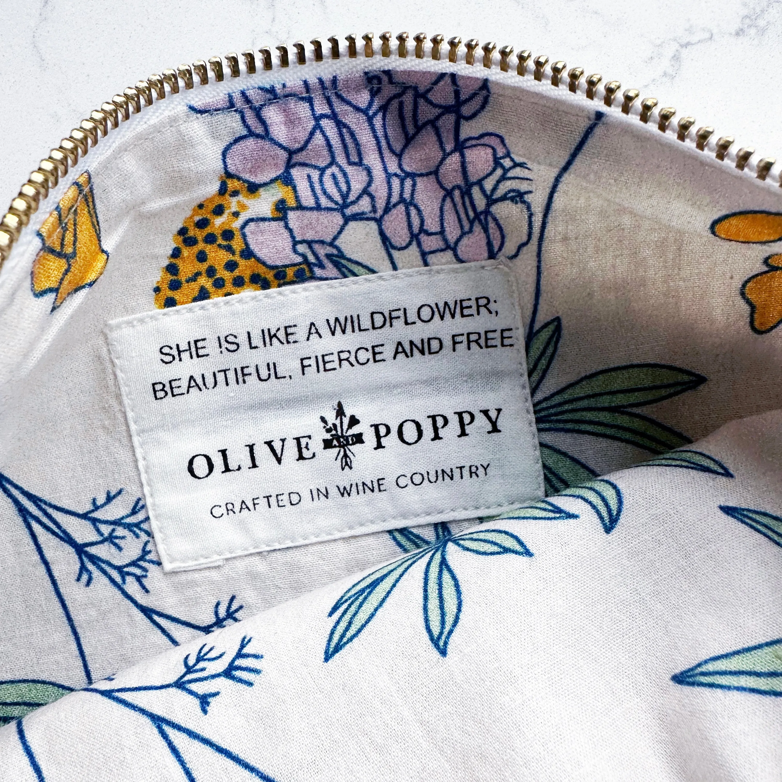 Zipper Pouch - Wine Country Wildflowers